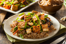 Asian Tofu Stir Fry With Cilantro Sauce